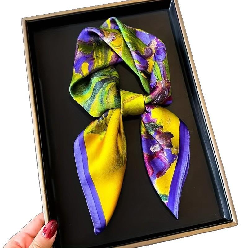 Women's Fashion Square Scarves Neck Protection Scarves Spring and Autumn Vintage Scarves