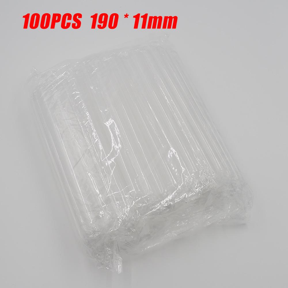 100pcs 190x11mm Big Milkshake Straws Bubble Boba Milk Tea Plastic Thick Straws Smoothie Cold Drinking Drinkware Bar Accessories