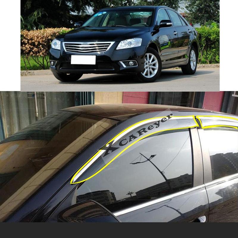 For TOYOTA Camry 6th 2006 2007 2008 2009 2010 2011 Car Body Styling Sticker Plastic Window Glass Wind Visor Rain/Sun Guard Vent