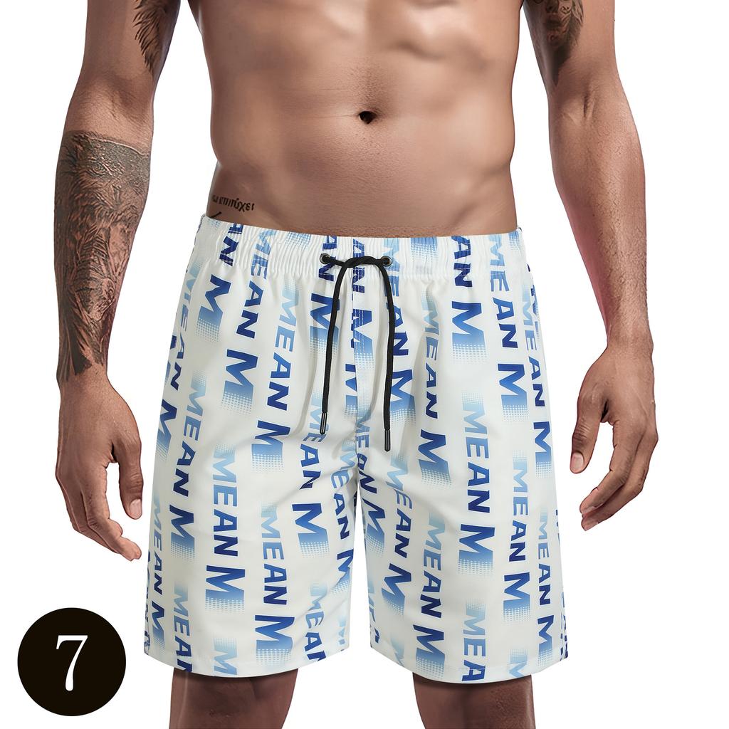 Men's casual shorts, men's shorts 2025 model, featuring tree branch and leaf patterns
