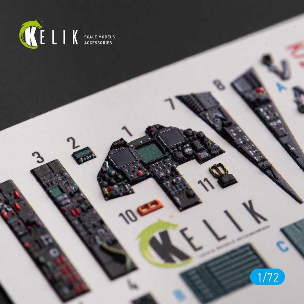 Reskit Interior 3D Decal Plastic Model Decal RSKK72170 1/72 F-117A (for Hasegawa) (Airplane)