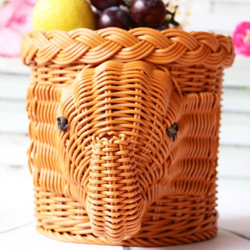 Charm Elegant Elephant Designs Handmade Sturdy Storage Baskets for Decoration and Storage Versatile Organizers