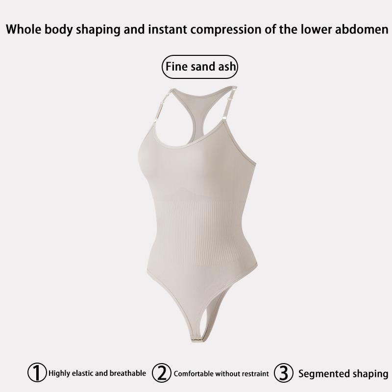 Body-shaping Vest with Back Support and Thong-style Fastening Postpartum Slimming Bodysuit