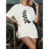 Womens T-shirt Cotton Print Casual O Neck Short Sleeve Outdoor Sports Jogging Woman Clothing Summer Comfortable