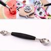 Stainless Steel Double-Ended Melon Baller Scoop - 1pcs Multi-Functional Fruit Carving Tool for Watermelon, Dragon Fruit, and Ice Cream