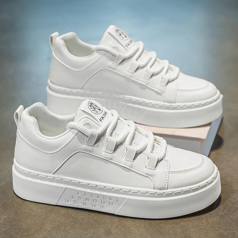 

Мужская обувь весна 2025 года новая дышащая маленькая белая обувь мужская модная универсальная обувь на платформе спортивная повседневная обувь для скейтборда мужская 39