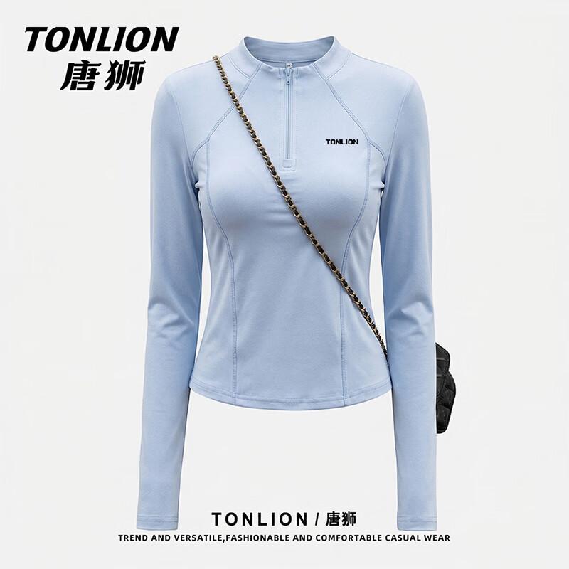 TonLion Women s Half-Zip Quick-Dry Long Sleeve Running Top XL