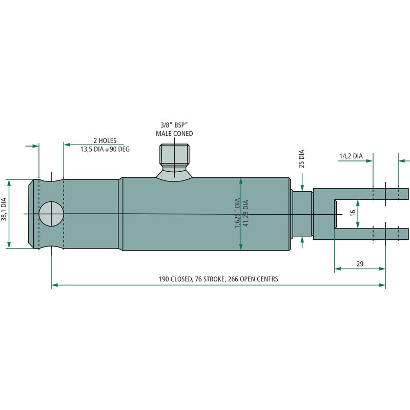BR25 150bar BR25 GRANITE brake cylinder