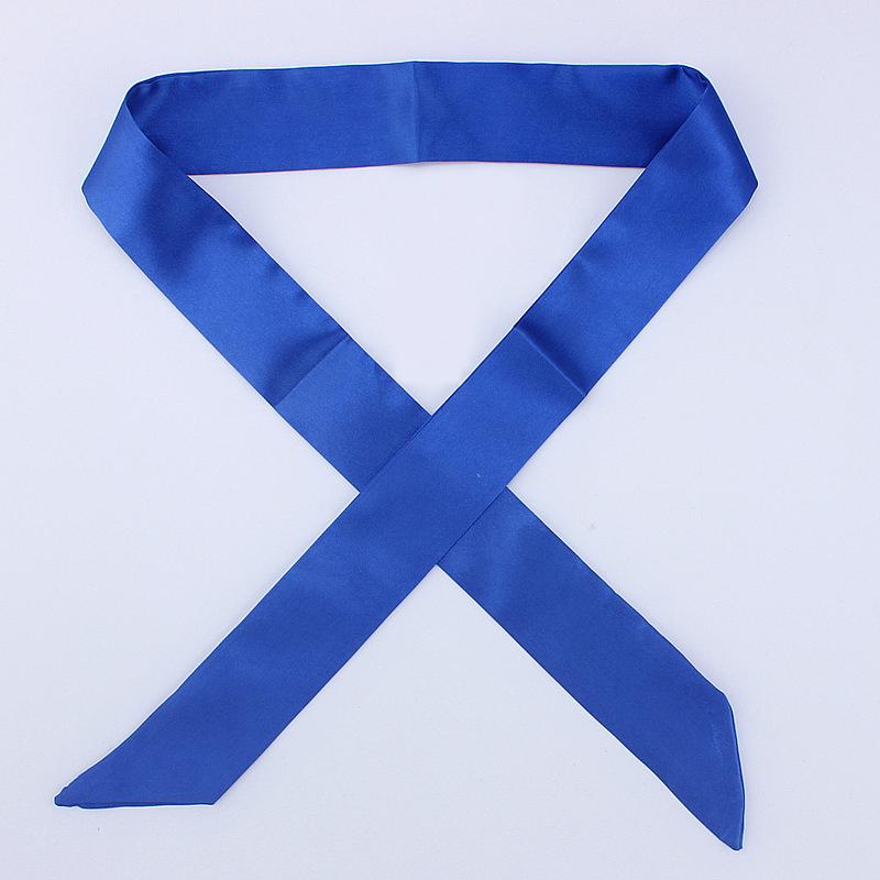 4x100cm Satin Silk Narrow Scarf Neckerchief Solid Neck Scarves Long Silk Thin Scarf Tie Black Bag Ribbon Headbands Choker