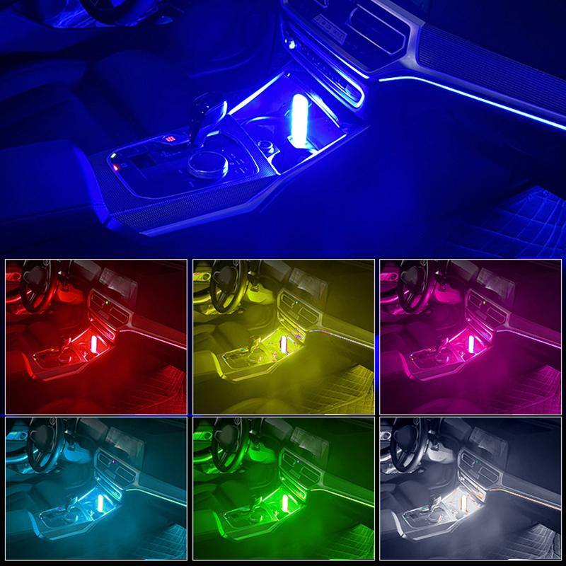 Mini Touching LED Atmosphere Light RGB Universal Car Interior Touch Control Lamp For Truck Vehicles USB Power Supply