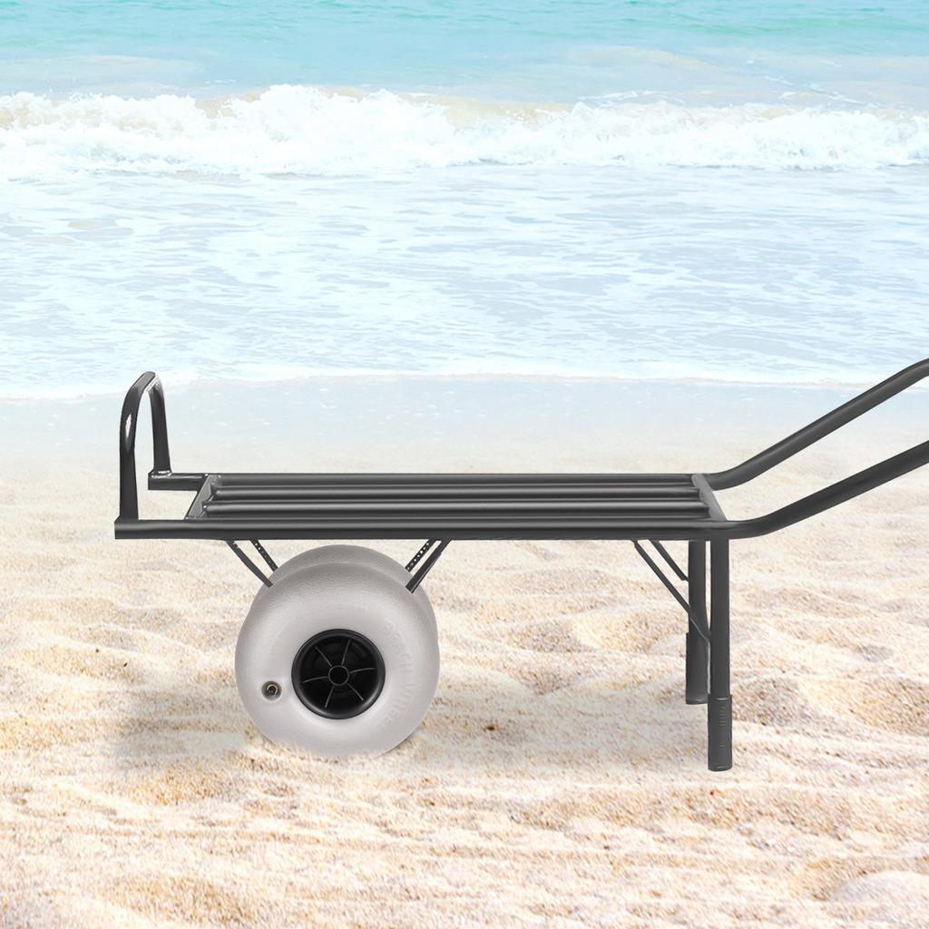 Wide Beach Sand Wheels, 2-Pack Balloon Tires for Kayak Dolly & Boat Trailer, Heavy Load Carrier, All-Terrain Replacement Tires