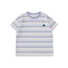 Girls' Summer Fruit Embroidered Striped Short Sleeve T-Shirt