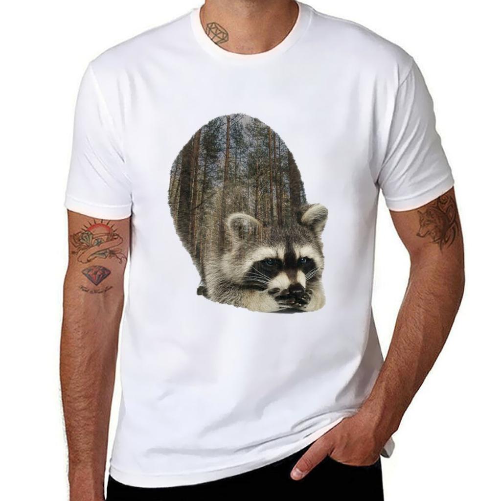 Mischievous Raccoon Tshirt Uv Protection Outdoor Tee Shirt