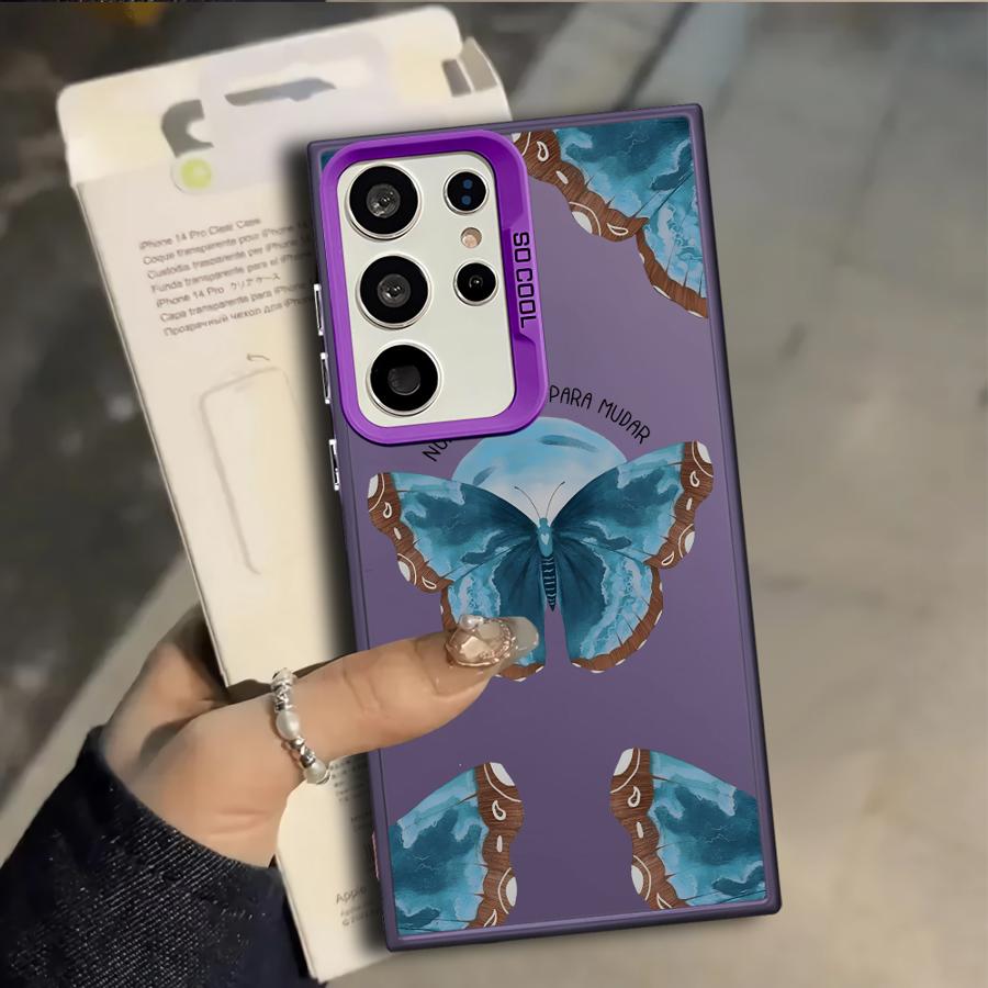 

Phone Cover Case for Samsung Galaxy S25 S21 S20 Plus S23 Ultra Note 20 Ultra S22 S24 FE S25Edge S23 Creative Butterfly Art Galaxy S24+