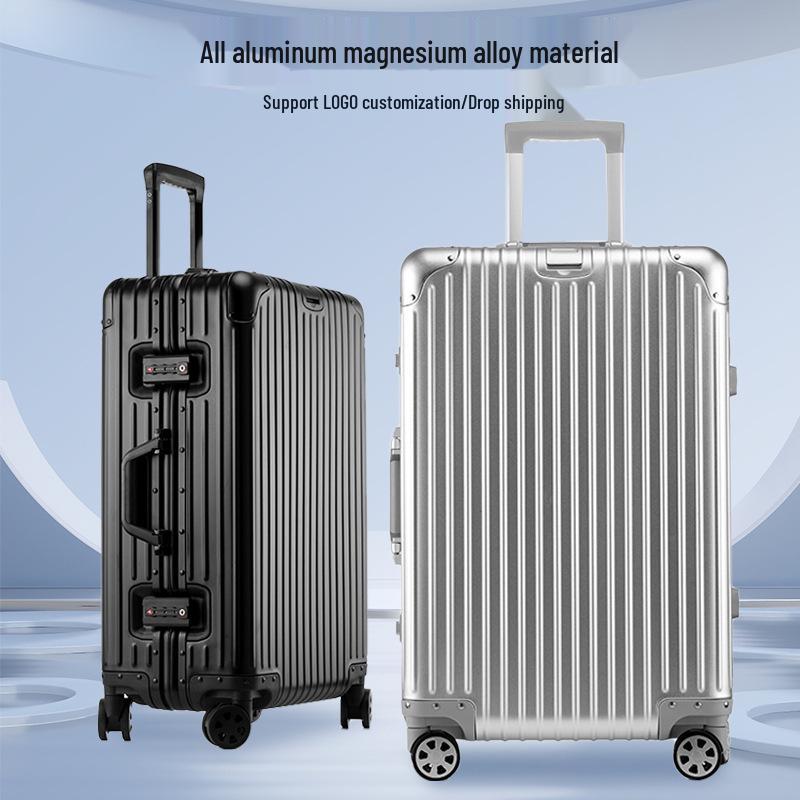 20" Classic Aluminum-Magnesium Alloy Suitcase with Customs Lock