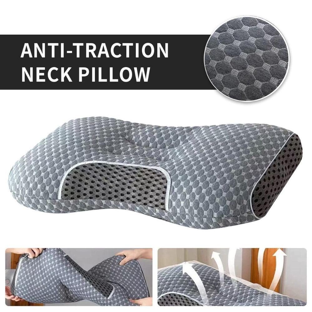Breathable Neck Protection Pillow Knitted Cotton Orthopedic Sleep Pillow  Home Bedroom Bedding