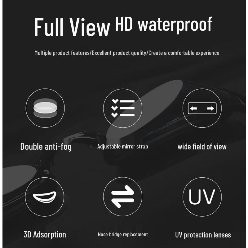 PEAK Waterproof Anti-Fog HD Swim Goggles