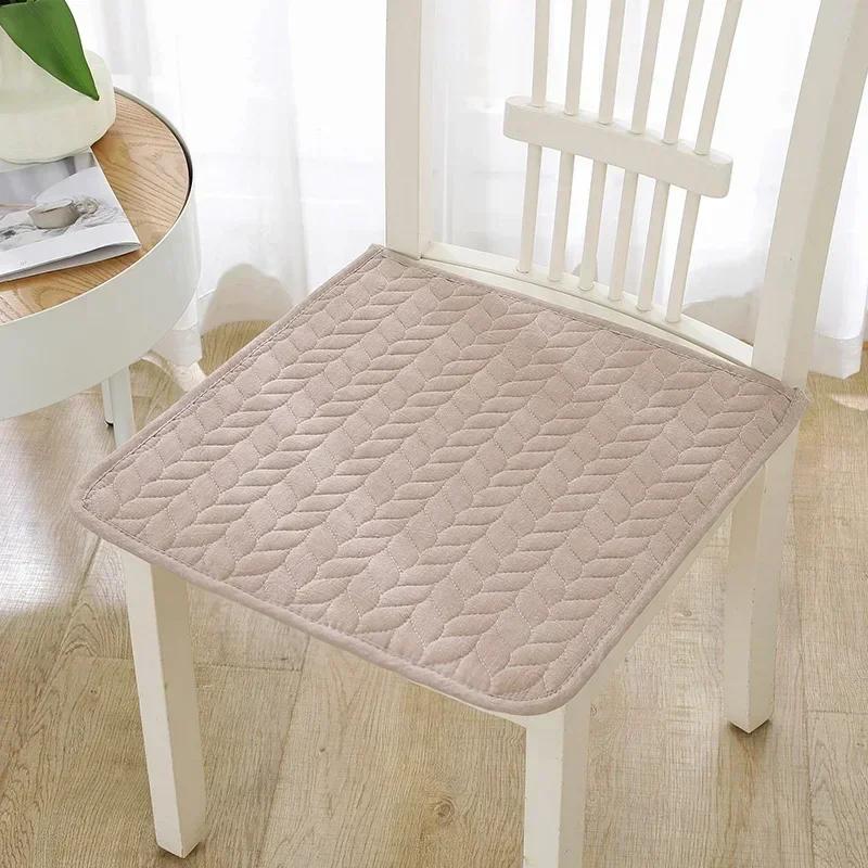 2 Pcs Four Season Universal Office Cushion Anti Slip Pure Cotton Simple Chair Cover Dining Computer Seat Cushion Chair Cushions