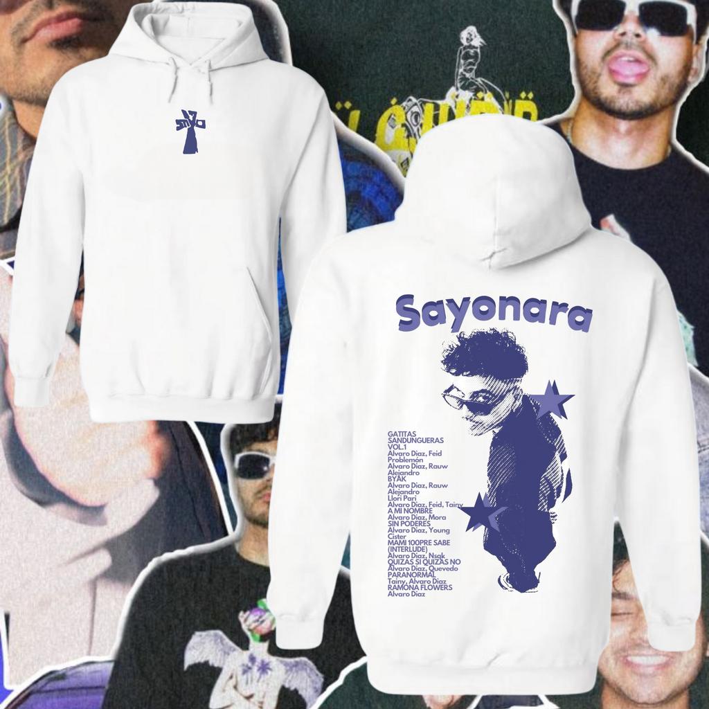 Álvaro Díaz Sayonara Morado Graphic Printed Hoodie Men Women Oversized Streetwear Y2k Hip Hop Harajuku Pullover Tracksuit Female Male Clothing