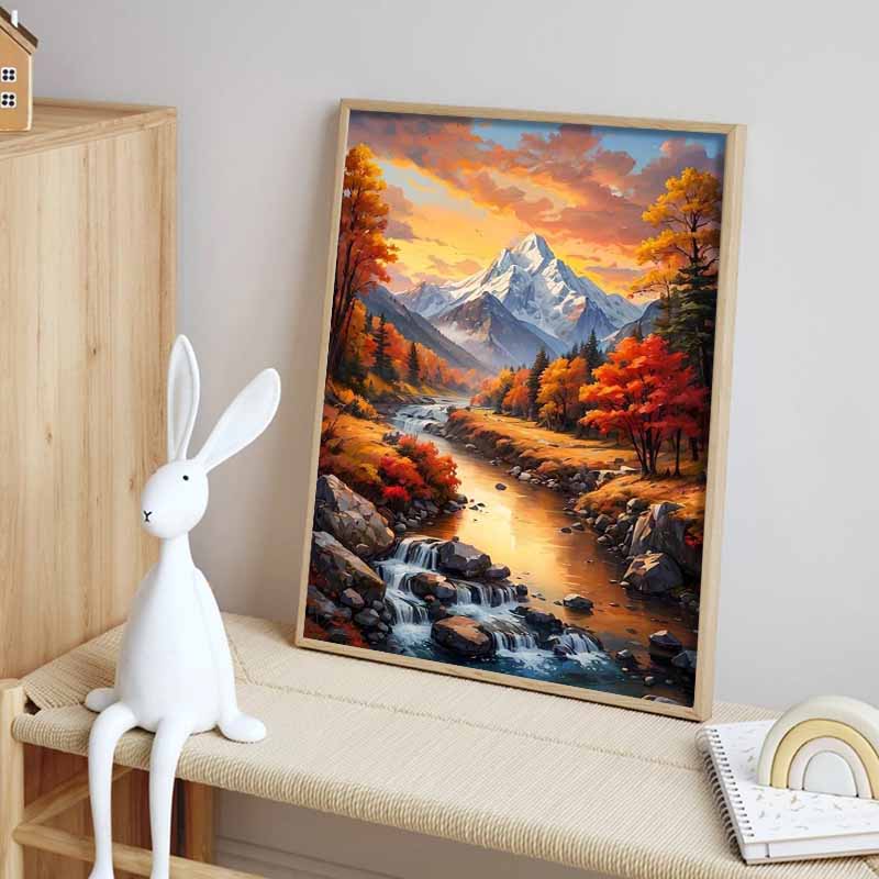 5D Landscape Diamond Painting Set, DIY Gemstone Cross-stitch Crafts and Artworks, Home Decoration Wall Mural Gifts