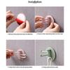 Rotatable Adhesive Wall Hook Rack for Kitchen and Bathroom with Multiple Hooks