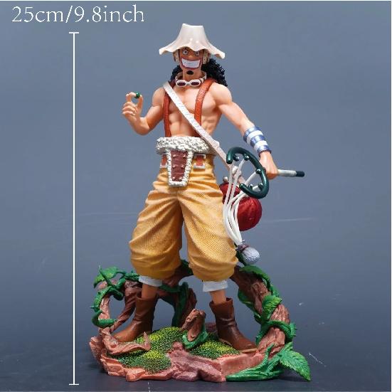25cm 9.8 inch Anime Usopp Action Figures Pvc Statue Desktop Ornamen Collection Statue Model Decoration Room Desk Toys Children G