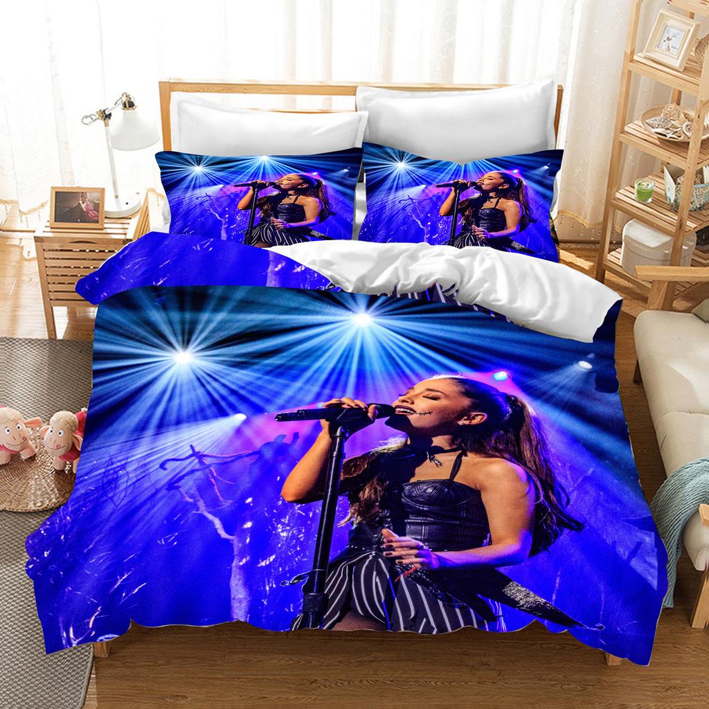Pop Singer Ariana‑Grande 3D Printed Bedding Set Duvet Cover Pillowcase Bedroom Home Decor
