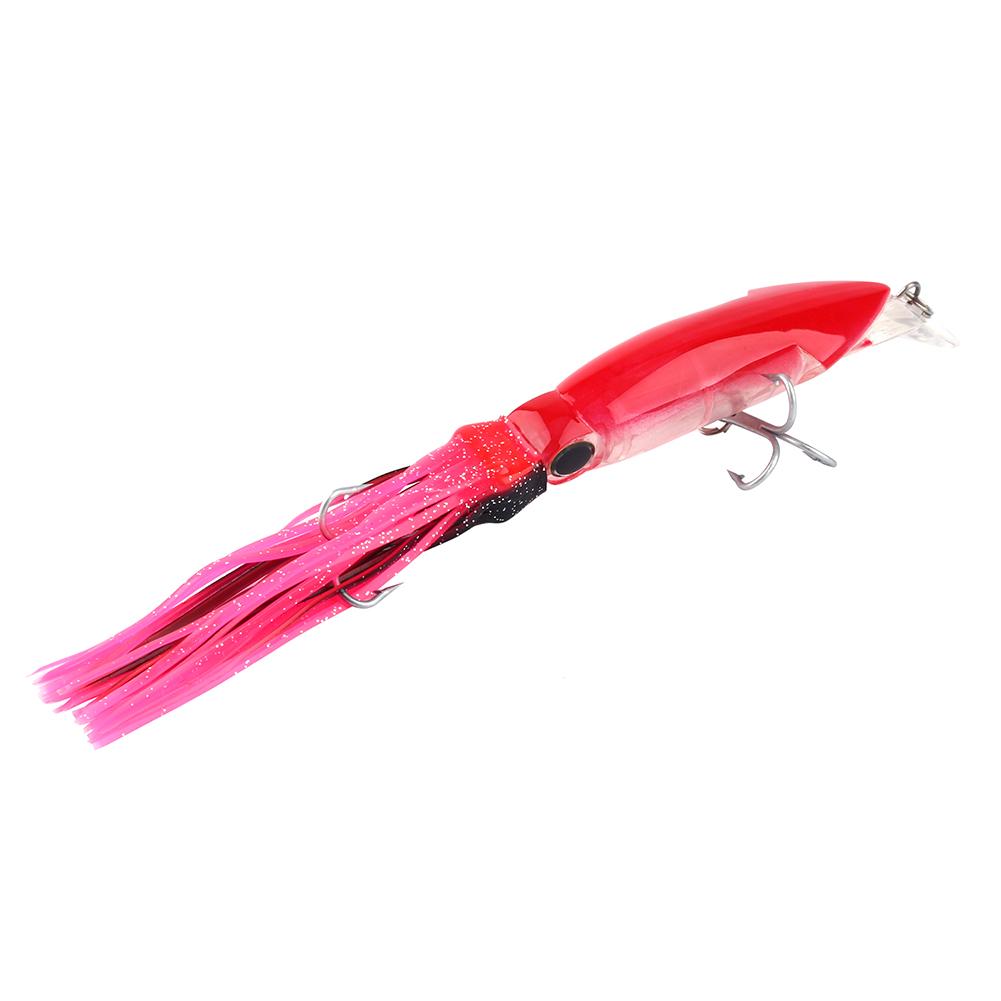 24cm40g Angelköder Tintenfischköder Fischköder Crankbait Tackle Jig Drilling Haken Rosarot