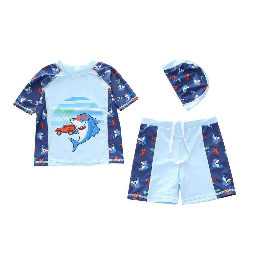 New Dinosaur & Shark Toddler Boys' Three-Piece Swimsuit Set