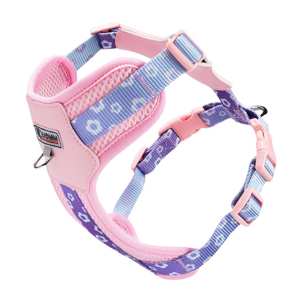 Bright Color Dog Harness Vest for Small Dogs Adjustable Design with Breathable Nylon Fabric for Comfortable Walking Use