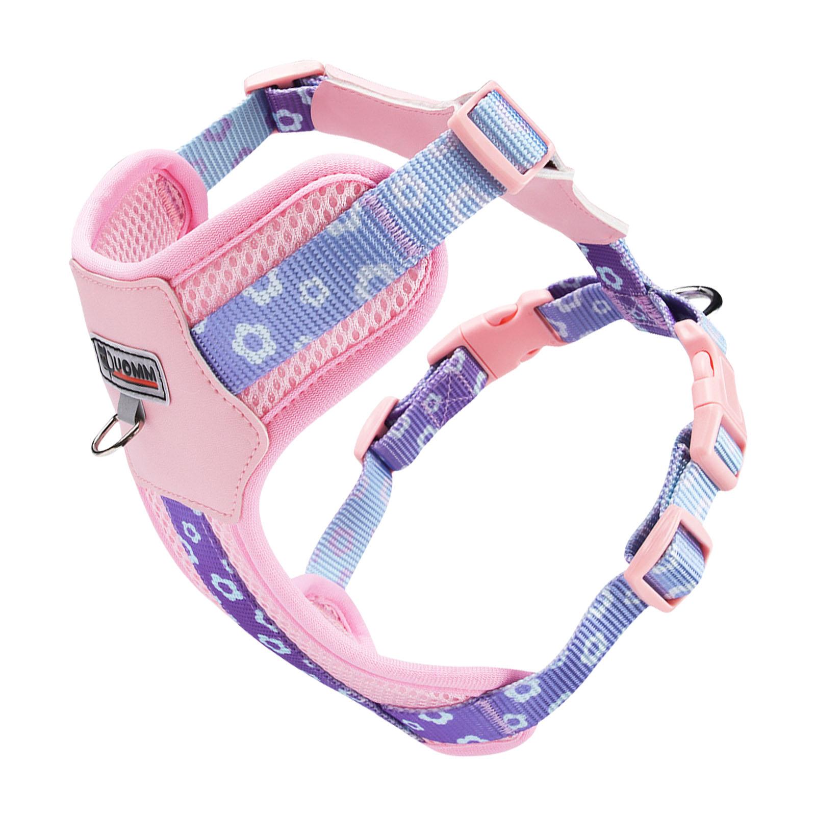 

Яркий жилет для шлейки для собак маленьких собак, регулируемый дизайн с дышащей нейлоновой тканью для комфортного использования во время прогулок 1