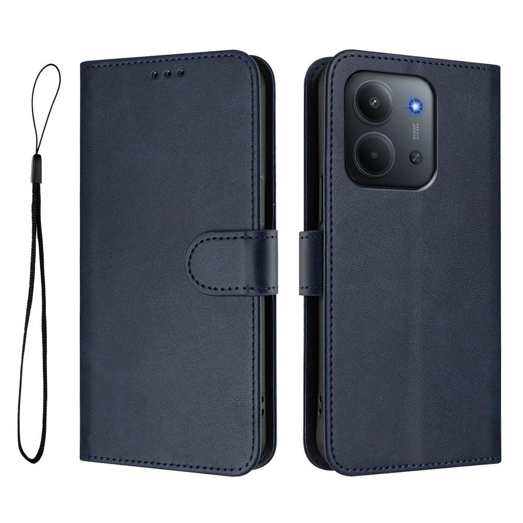 Για Xiaomi Redmi 15C 4G (171 χλστ) Θήκη Πορτοφόλι με Αποκλεισμό RFID Δερμάτινη Υφή Μοσχαριού Σταντ Κάλυμμα Τηλεφώνου με Λουράκι