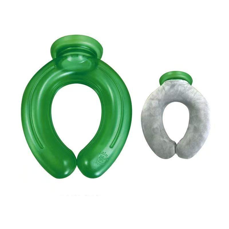 850ml U-förmiger Heiß-Kalt-Beutel für Nackenschmerzen Hochdichtes PVC-Nackenkissen mit großer Einfüllöffnung Haushaltsprodukte für heiß und kalt