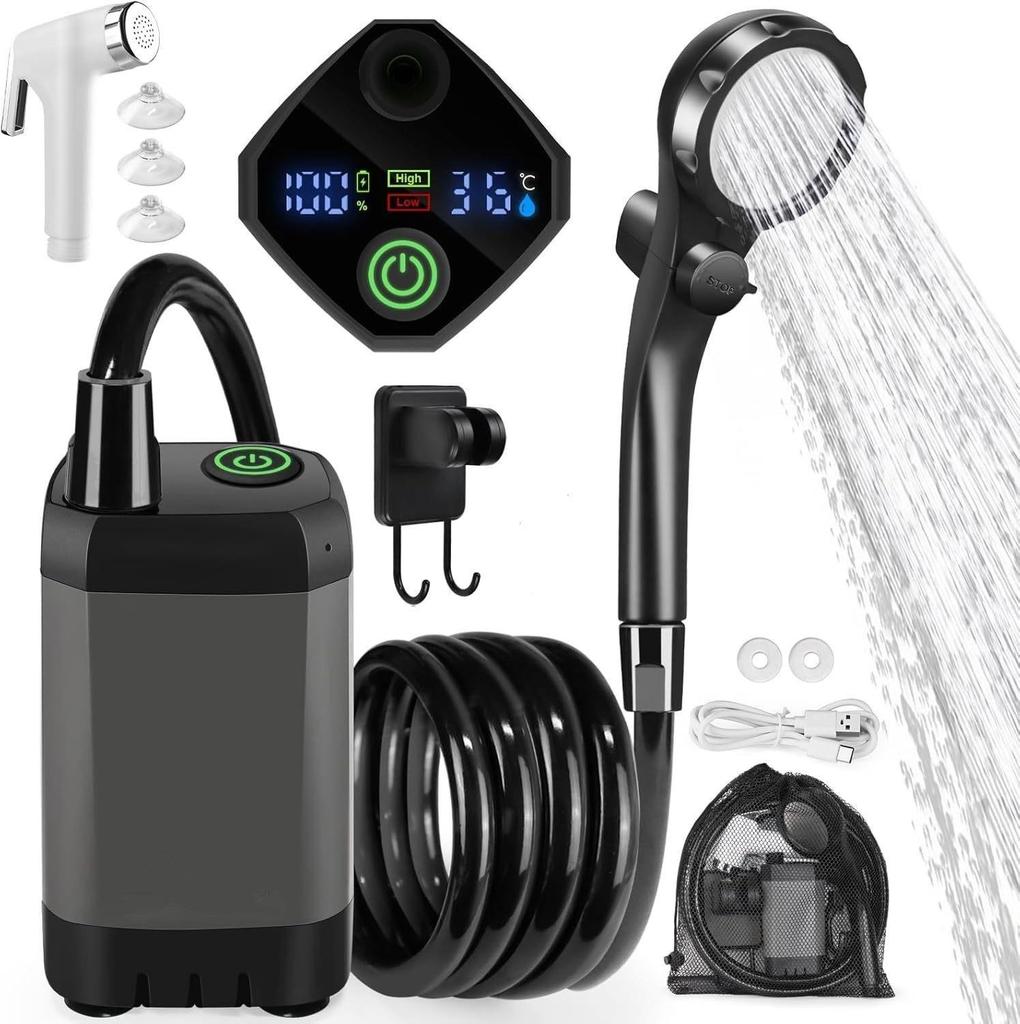 Portable Electric Shower Head for Outdoor and Camping