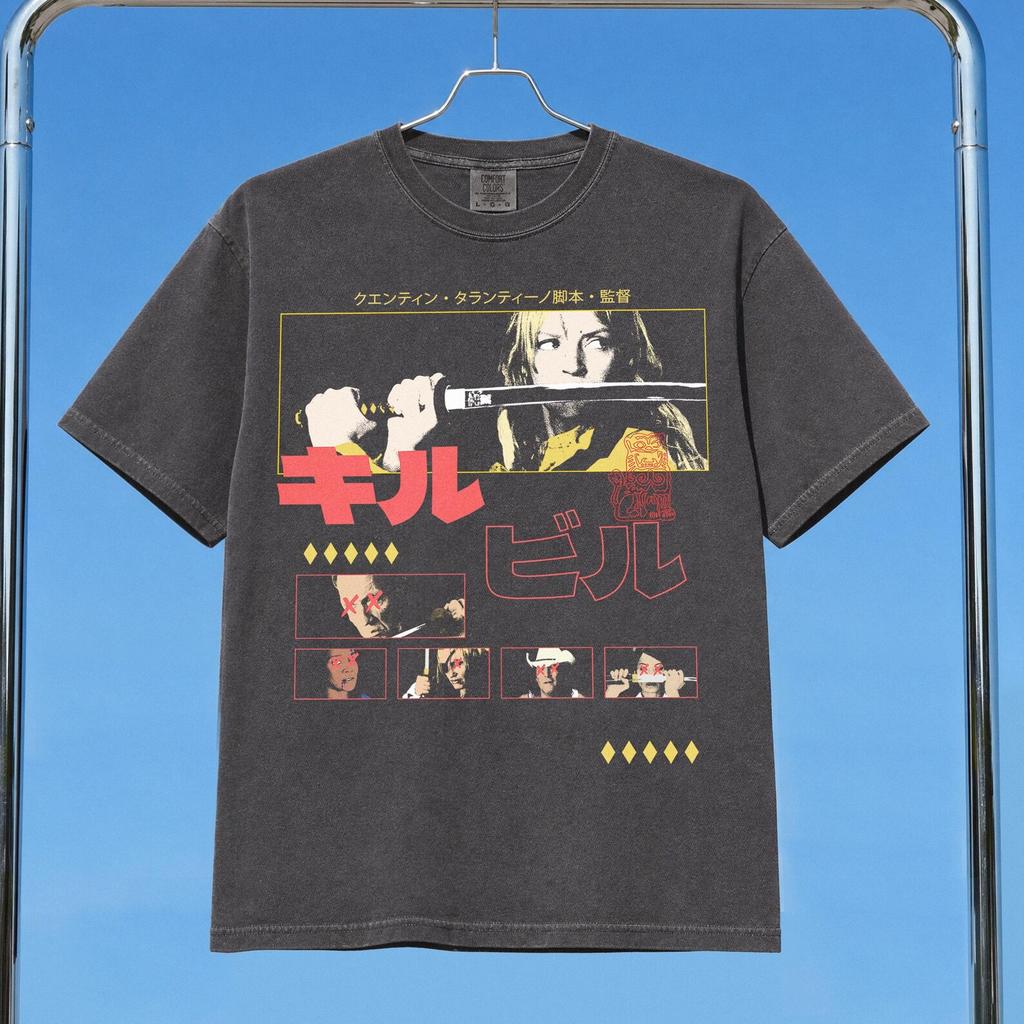 Bill Movie Shirt, Unisex Retro Japanese Tarantino Film Graphic T-Shirt
