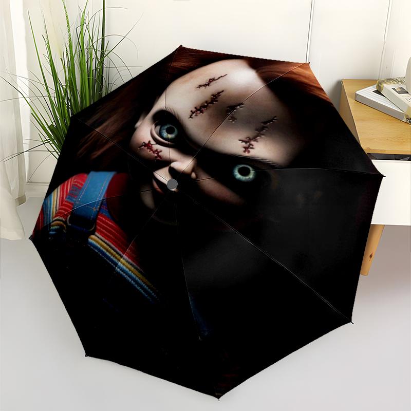 Chucky Fashionable Automatic Opening/Closing Folding Umbrella. Portable and Foldable, Ideal for Gift, Travel, and Daily Use.