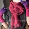 Soft Waxy Skin-friendly Wool Small Scarf for Female Winter Bloggers To Wear Colorful Scarves