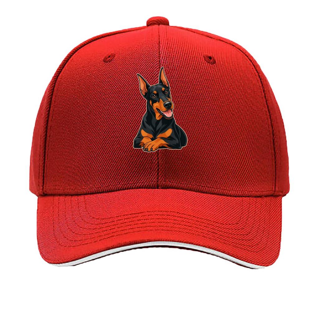 Playful DoberUnisex Portrait Graphic St Sandwich Baseball Cap Sun Cap Outdoor Workouts Hat