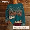 JPNTKY Women's Fashion Casual Long Sleeve O-Neck Blouses & Shirts