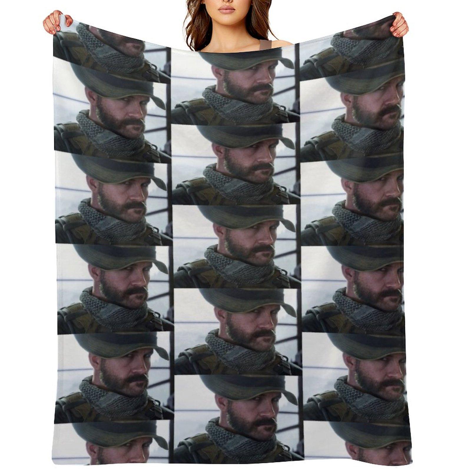 Captain John Price Throw Blanket Fashion Sofas Picnic Summer Soft Plush Plaid Blankets 30x40in