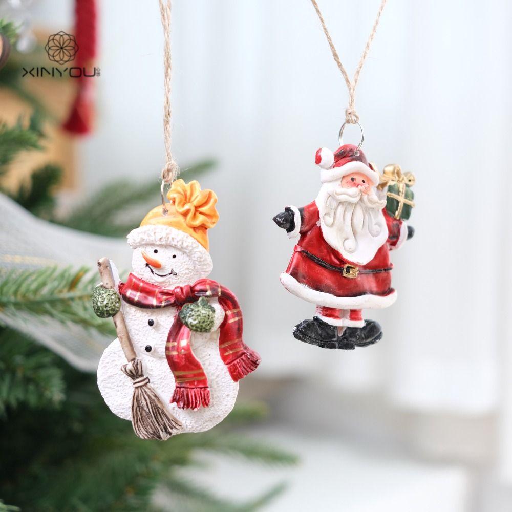 Retro Christmas Tree Decoration Pendant Resin Hanging Ornament  Background Layout