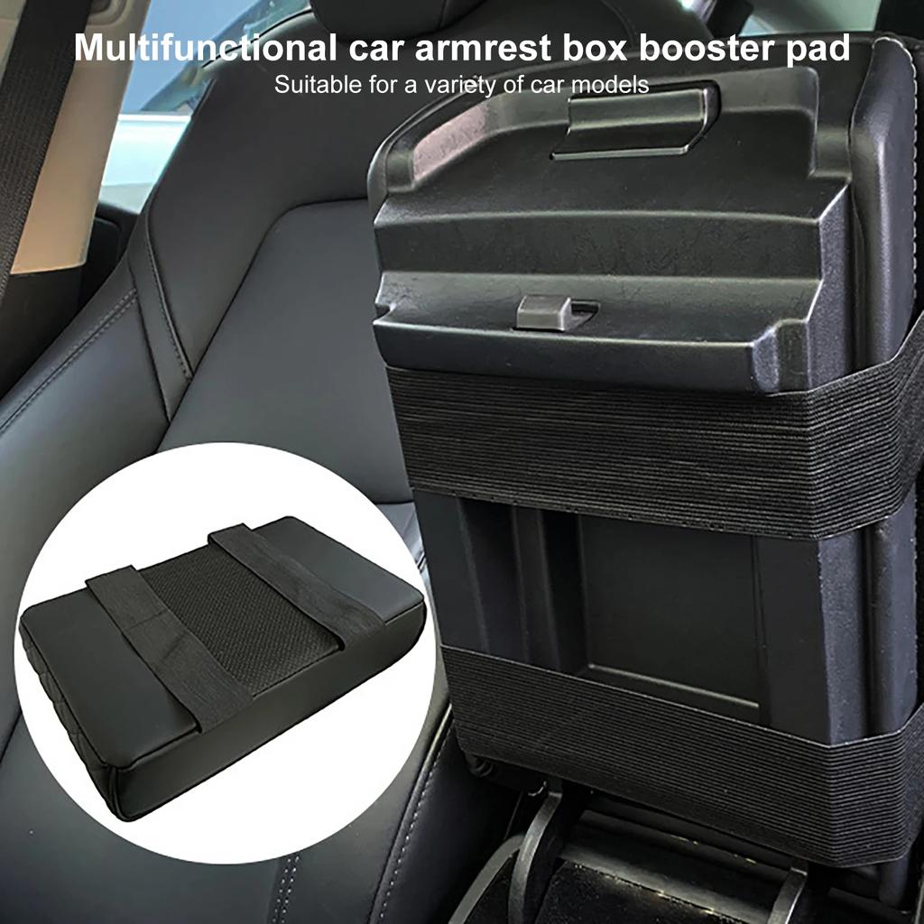 Auto Center Console Polštář loketní opěrky s držákem na 2 šálky PU kožená loketní podložka Přenosná Auto Amrest Potah polštáře Výška podložky