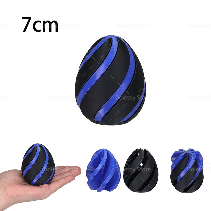3D Printed Impossible Stone Passthrough Plaything Helix Spinning Pressure Reducing Plaything Pass Through Pyramid Vortex Thread Illusion Plaything