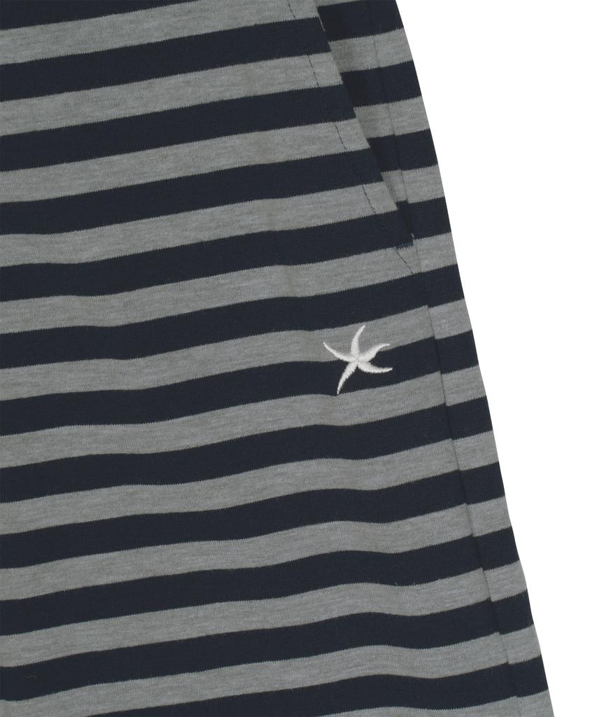THE COLDEST MOMENT Tcm Stripe Sweat Pants (Navy/Charcoal)