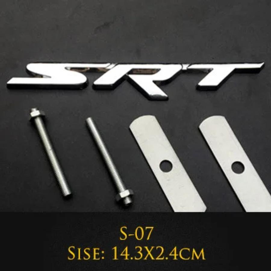 1 ks kovové 3D zadní nálepky na kufr auta pro znak Srt, odznak Sxt, Challenger, Durango, Viper, Caliber, znak na mřížku, dekorace