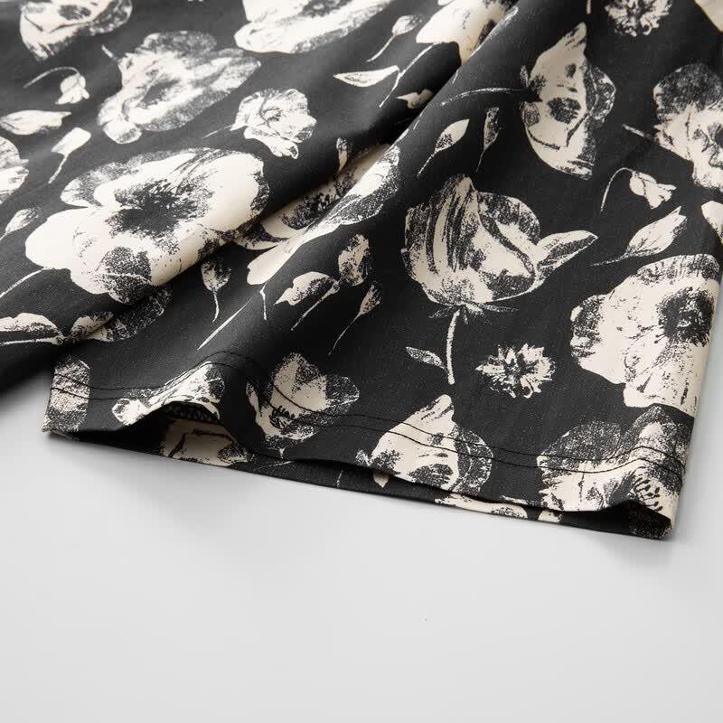 Men's Plus Size Printed Pure Cotton Short Sleeve Shirt