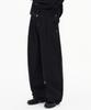 Illuminate Single-Pleat Regular Denim Pants - Black