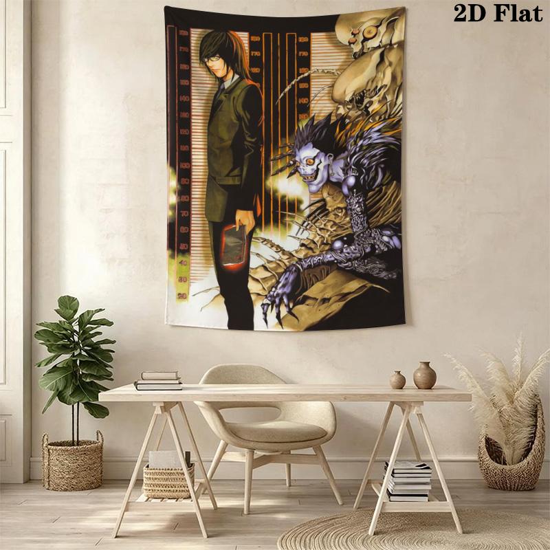 Death Note Movie Light'S Revenge Tapestry Wallmounted Fashion Print Soft Home Decor Homestay Soft Decoration Tapestry