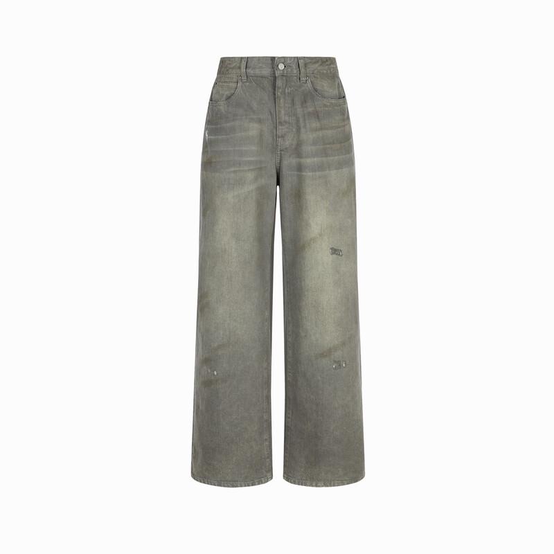 JNBY Women's 2024 Spring Washed Wide Leg Jeans