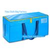 Blue PE Woven Snakeskin-Pattern Moving Bag: Thick, Coated, and Durable Backpack for Luggage.